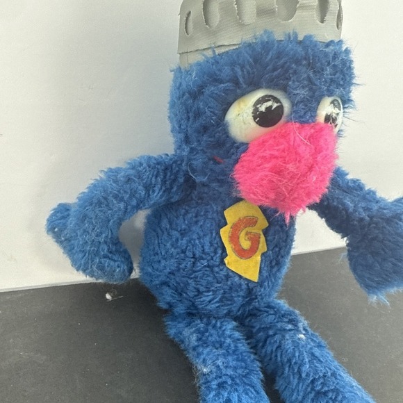 VTG 1970s HTF Knickerbocker Super GROVER Plush Muppets Stuffed Toy 13" Sesame St - Picture 3 of 7